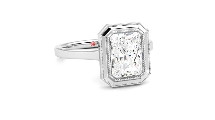 Taylor & Hart Arcadia Radiant Engagement Ring 360 degree image 4