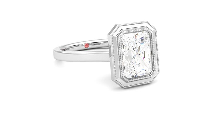 Taylor & Hart Arcadia Radiant Engagement Ring 360 degree image 5