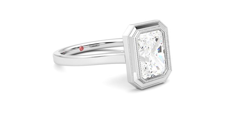 Taylor & Hart Arcadia Radiant Engagement Ring 360 degree image 6