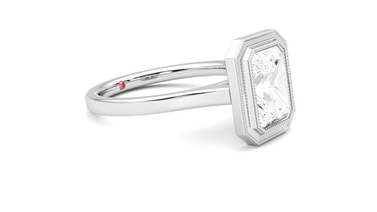 Taylor & Hart Arcadia Radiant Engagement Ring 360 degree image 7