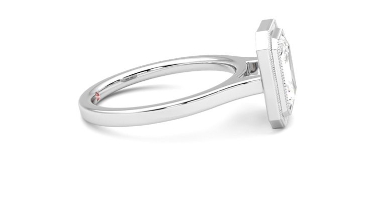 Taylor & Hart Arcadia Radiant Engagement Ring 360 degree image 9
