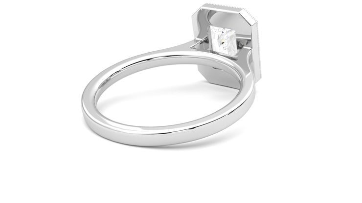 Taylor & Hart Arcadia Radiant Engagement Ring 360 degree image 13