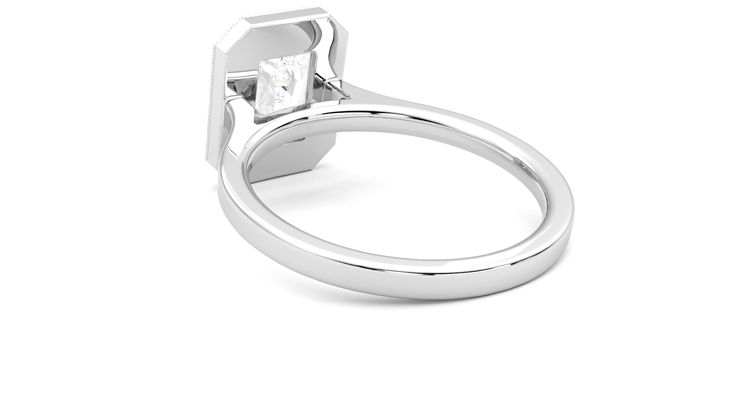 Taylor & Hart Arcadia Radiant Engagement Ring 360 degree image 17