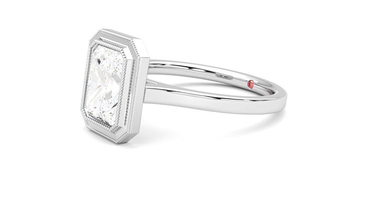 Taylor & Hart Arcadia Radiant Engagement Ring 360 degree image 23