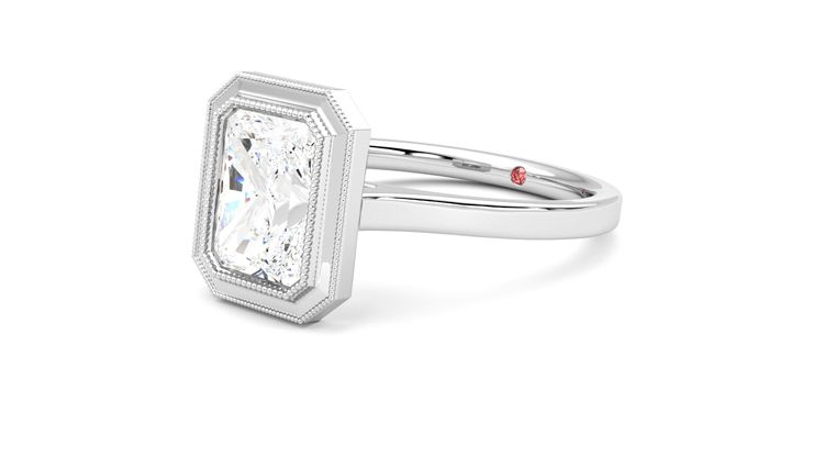 Taylor & Hart Arcadia Radiant Engagement Ring 360 degree image 24