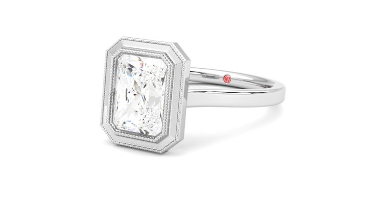 Taylor & Hart Arcadia Radiant Engagement Ring 360 degree image 25