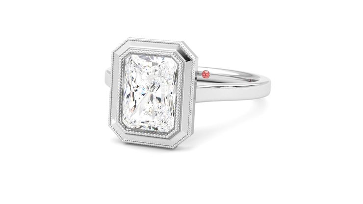 Taylor & Hart Arcadia Radiant Engagement Ring 360 degree image 26