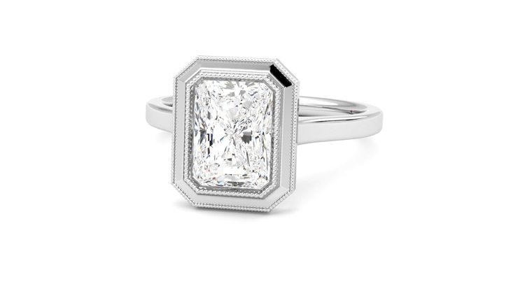 Taylor & Hart Arcadia Radiant Engagement Ring 360 degree image 27