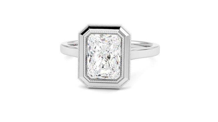 Taylor & Hart Arcadia Radiant Engagement Ring 360 degree image 28