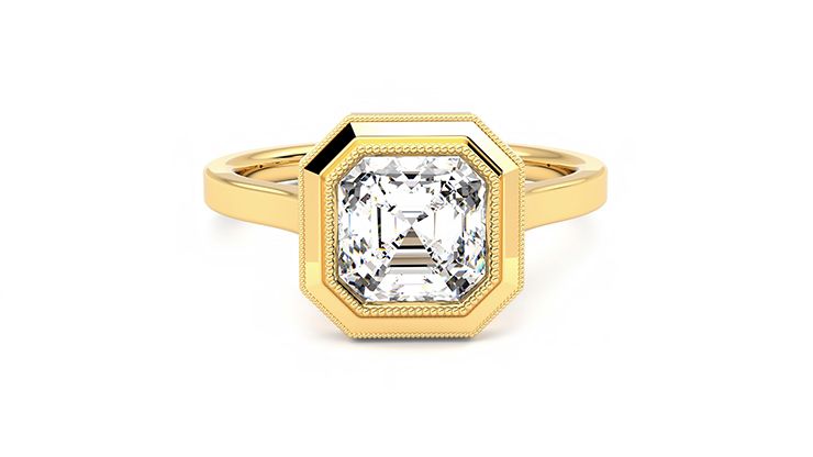 Taylor & Hart Arcadia Asscher Engagement Ring 360 degree image 0