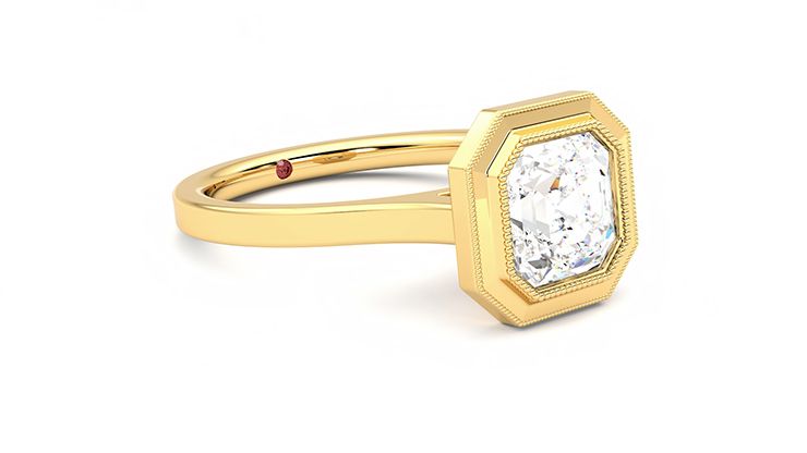 Taylor & Hart Arcadia Asscher Engagement Ring 360 degree image 5