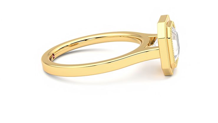 Taylor & Hart Arcadia Asscher Engagement Ring 360 degree image 8