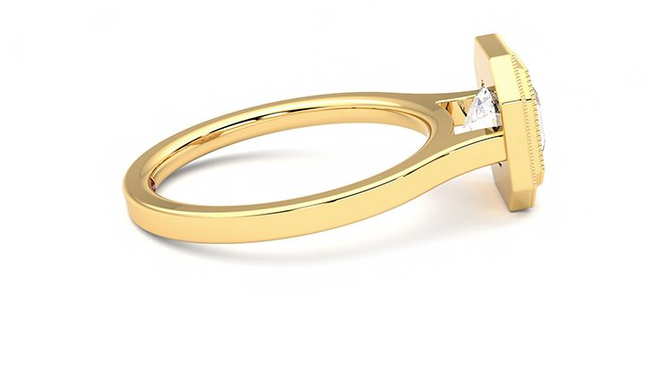 Taylor & Hart Arcadia Asscher Engagement Ring 360 degree image 9