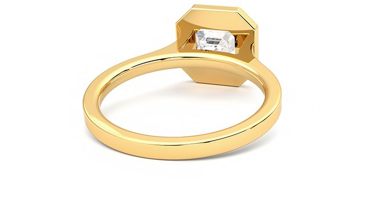 Taylor & Hart Arcadia Asscher Engagement Ring 360 degree image 13