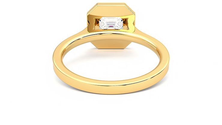 Taylor & Hart Arcadia Asscher Engagement Ring 360 degree image 14