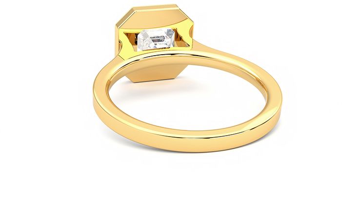 Taylor & Hart Arcadia Asscher Engagement Ring 360 degree image 15