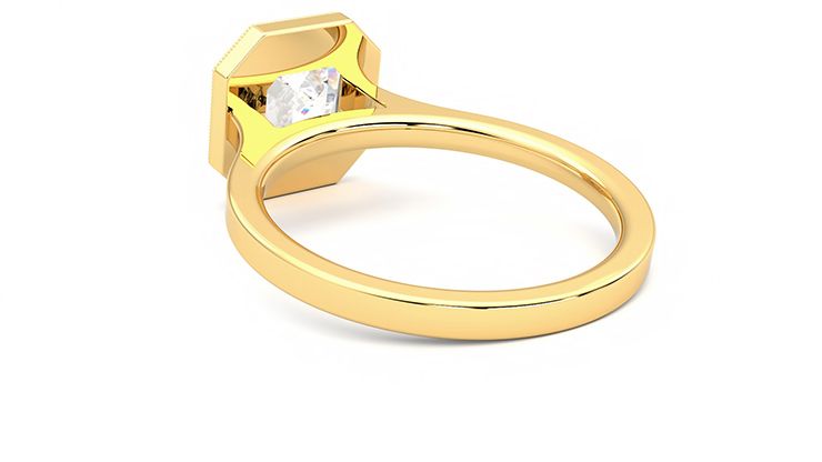 Taylor & Hart Arcadia Asscher Engagement Ring 360 degree image 16