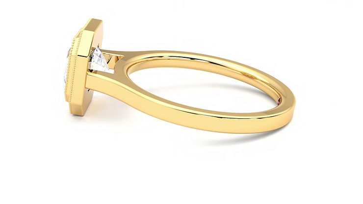 Taylor & Hart Arcadia Asscher Engagement Ring 360 degree image 19