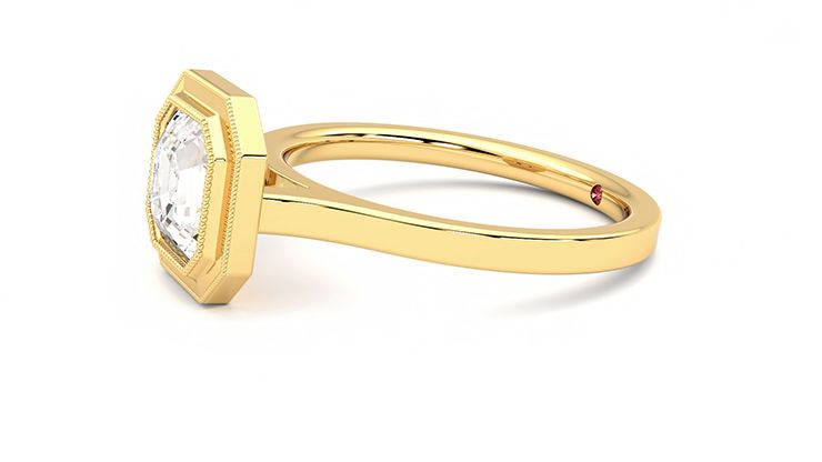 Taylor & Hart Arcadia Asscher Engagement Ring 360 degree image 21
