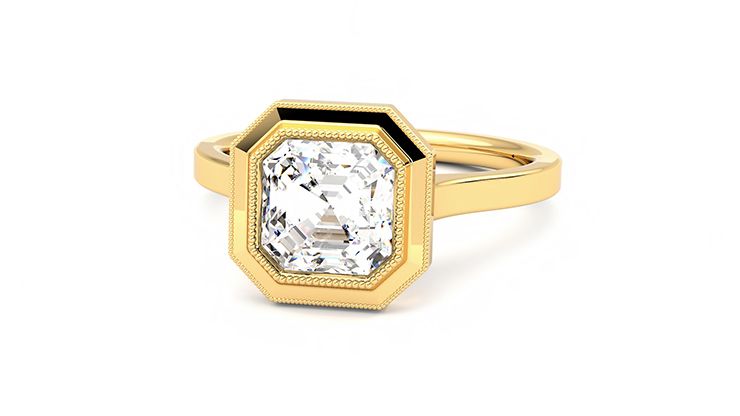 Taylor & Hart Arcadia Asscher Engagement Ring 360 degree image 26
