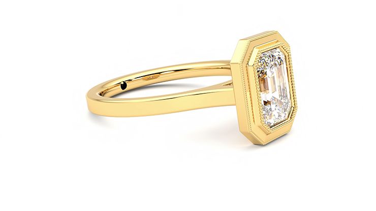 Taylor & Hart Arcadia Emerald Engagement Ring 360 degree image 6