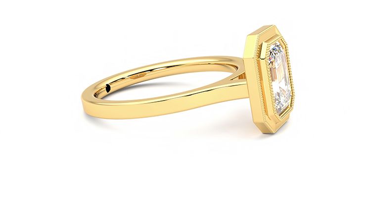 Taylor & Hart Arcadia Emerald Engagement Ring 360 degree image 7