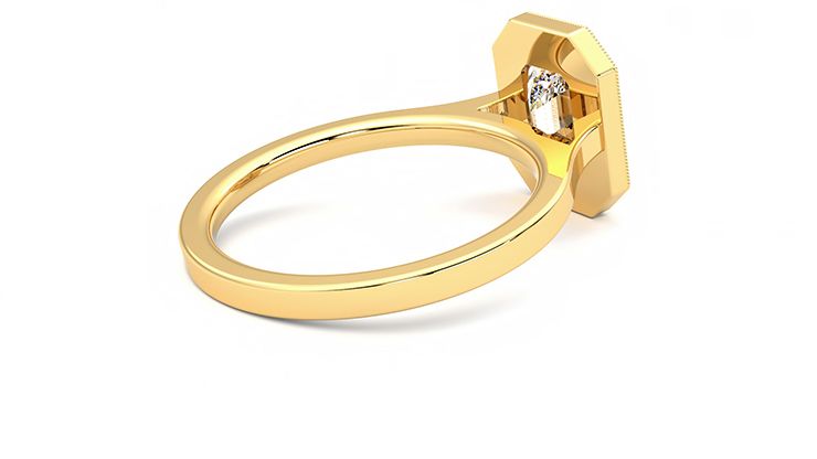 Taylor & Hart Arcadia Emerald Engagement Ring 360 degree image 11