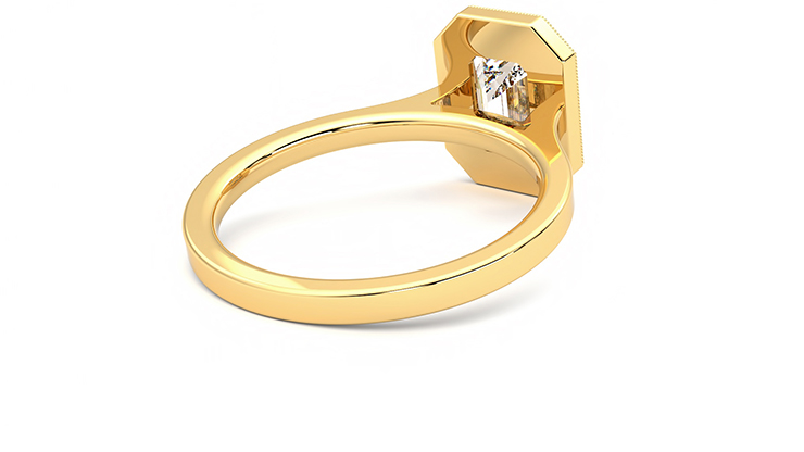 Taylor & Hart Arcadia Emerald Engagement Ring 360 degree image 12