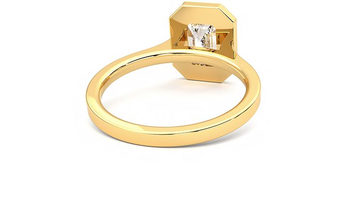 Taylor & Hart Arcadia Emerald Engagement Ring 360 degree image 13