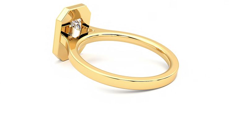 Taylor & Hart Arcadia Emerald Engagement Ring 360 degree image 17