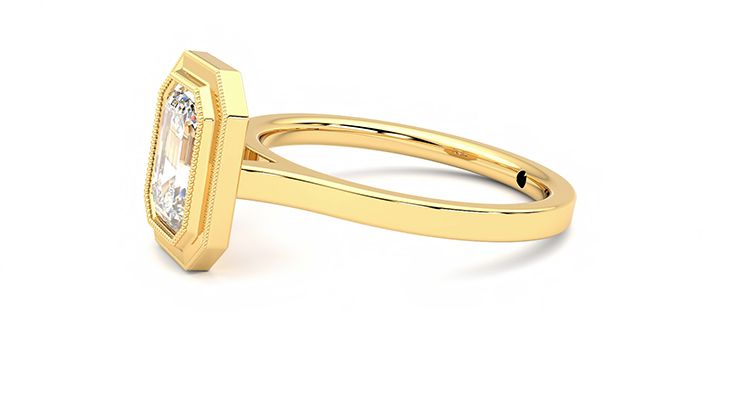 Taylor & Hart Arcadia Emerald Engagement Ring 360 degree image 21