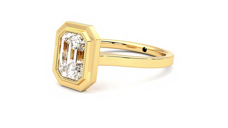 Taylor & Hart Arcadia Emerald Engagement Ring 360 degree image 23