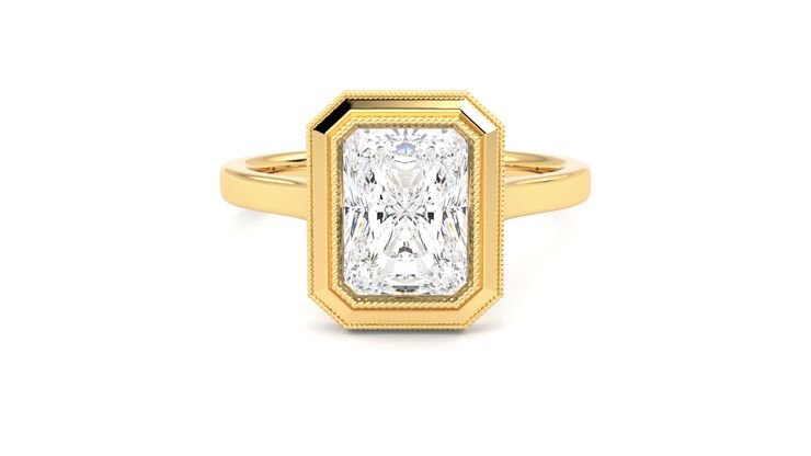 Taylor & Hart Arcadia Radiant Engagement Ring 360 degree image 0