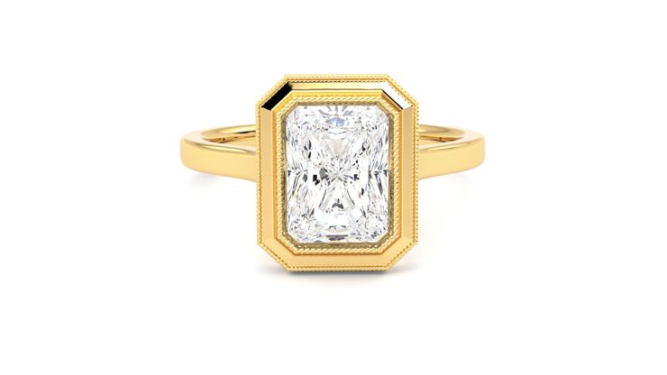 Taylor & Hart Arcadia Radiant Engagement Ring 360 degree image 1