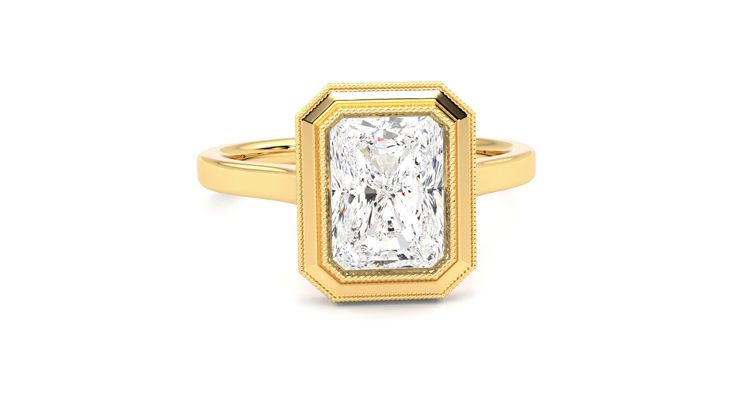Taylor & Hart Arcadia Radiant Engagement Ring 360 degree image 2