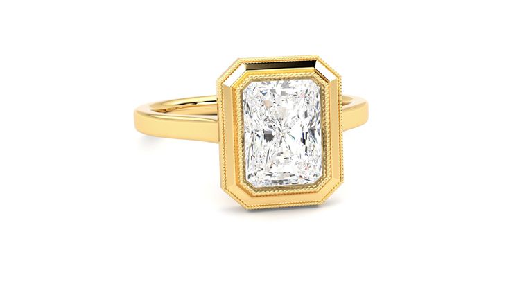 Taylor & Hart Arcadia Radiant Engagement Ring 360 degree image 3