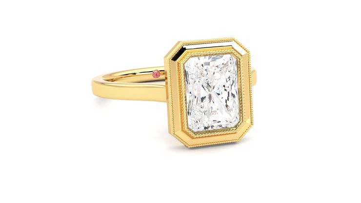 Taylor & Hart Arcadia Radiant Engagement Ring 360 degree image 4