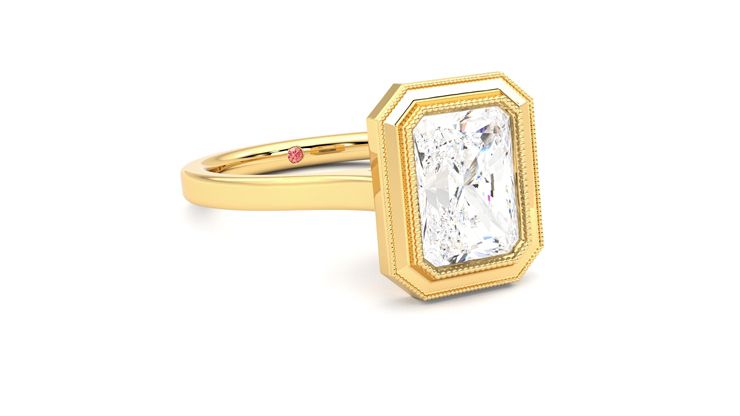 Taylor & Hart Arcadia Radiant Engagement Ring 360 degree image 5