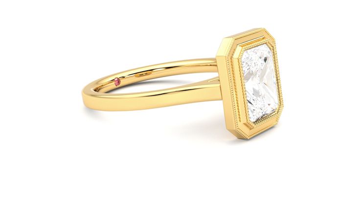 Taylor & Hart Arcadia Radiant Engagement Ring 360 degree image 7