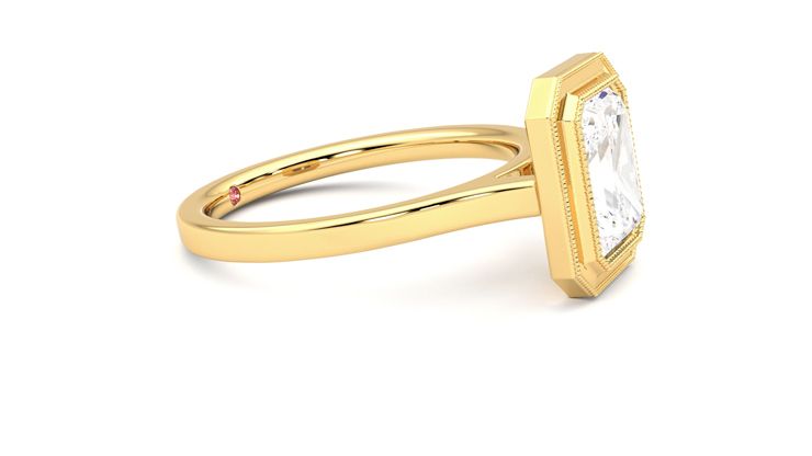 Taylor & Hart Arcadia Radiant Engagement Ring 360 degree image 8