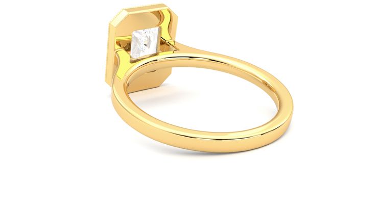 Taylor & Hart Arcadia Radiant Engagement Ring 360 degree image 17