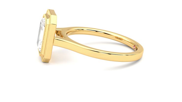 Taylor & Hart Arcadia Radiant Engagement Ring 360 degree image 21