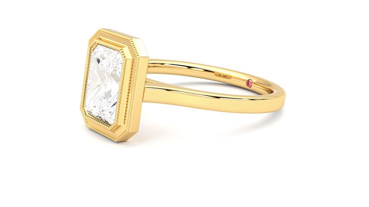 Taylor & Hart Arcadia Radiant Engagement Ring 360 degree image 23