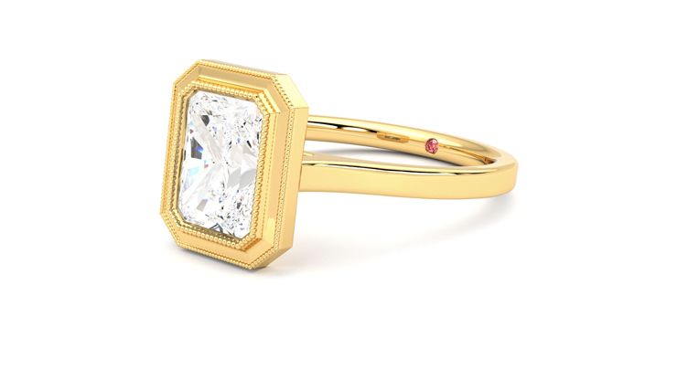 Taylor & Hart Arcadia Radiant Engagement Ring 360 degree image 24
