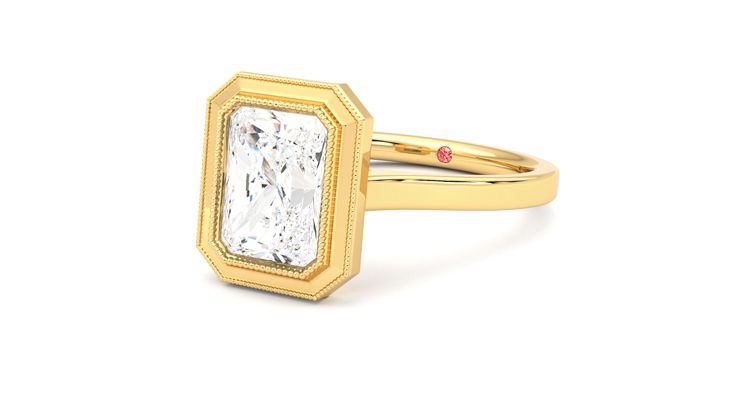 Taylor & Hart Arcadia Radiant Engagement Ring 360 degree image 25
