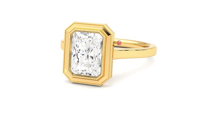 Taylor & Hart Arcadia Radiant Engagement Ring 360 degree image 26