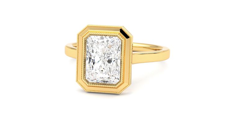 Taylor & Hart Arcadia Radiant Engagement Ring 360 degree image 27