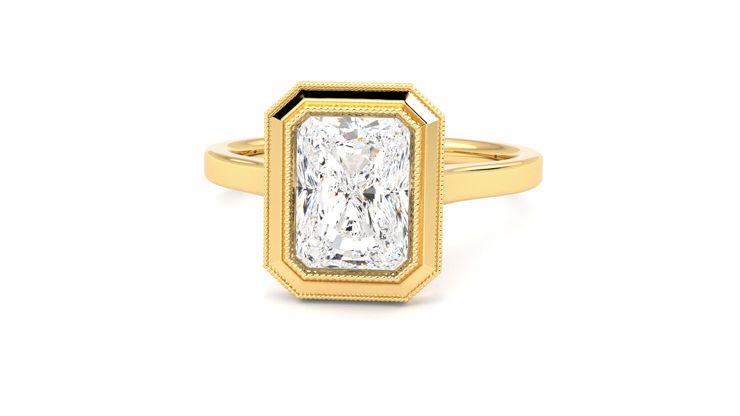 Taylor & Hart Arcadia Radiant Engagement Ring 360 degree image 28