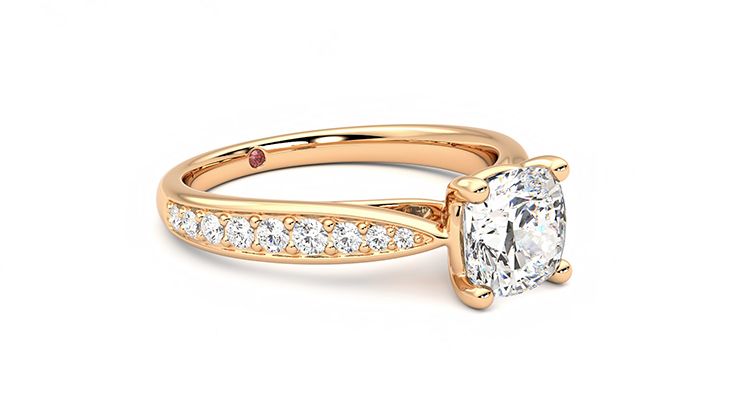 Taylor & Hart Aria Cushion Engagement Ring 360 degree image 6