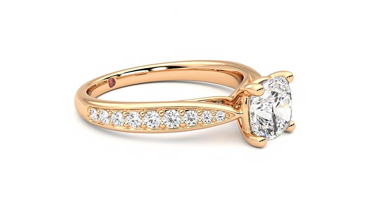 Taylor & Hart Aria Cushion Engagement Ring 360 degree image 7